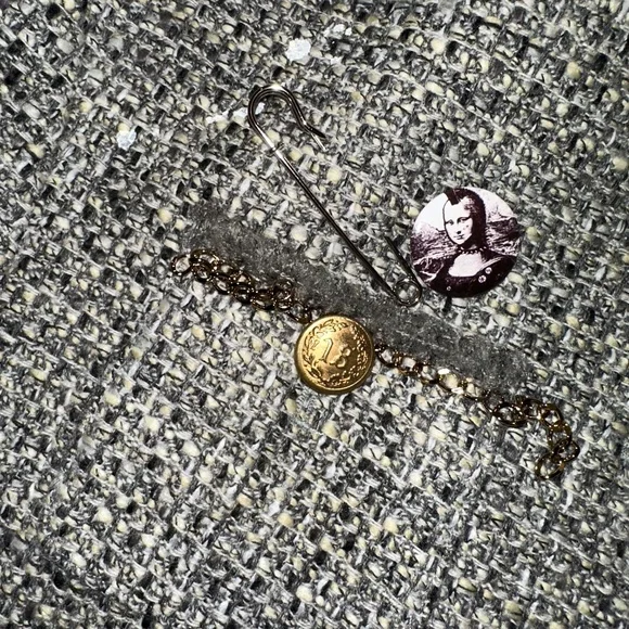 Like New R13 Paint Splatter tweed blazer/jacket, L,  PG1456 - Picture 12 of 16